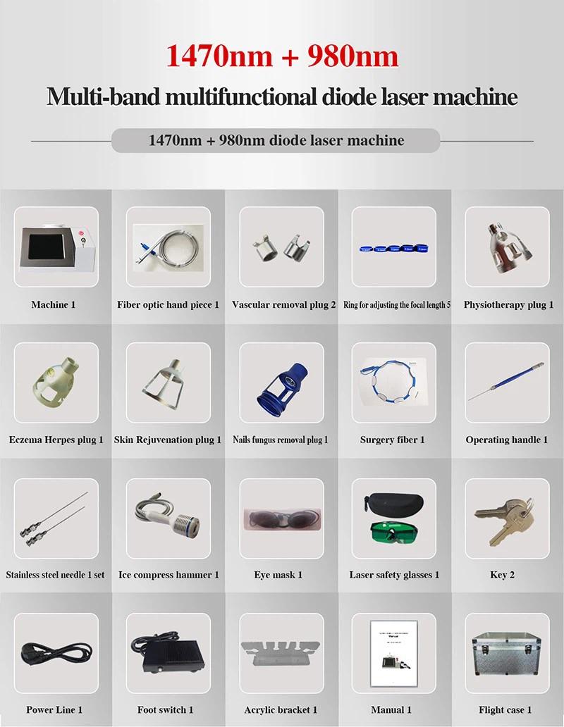 Dual 980nm & 1470nm Diode Laser Machine